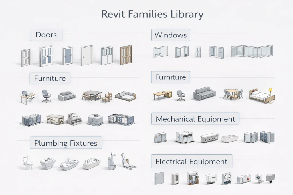 Familias revit descargadas - Familias Revit descargadas vs familias propias: qué conviene usar