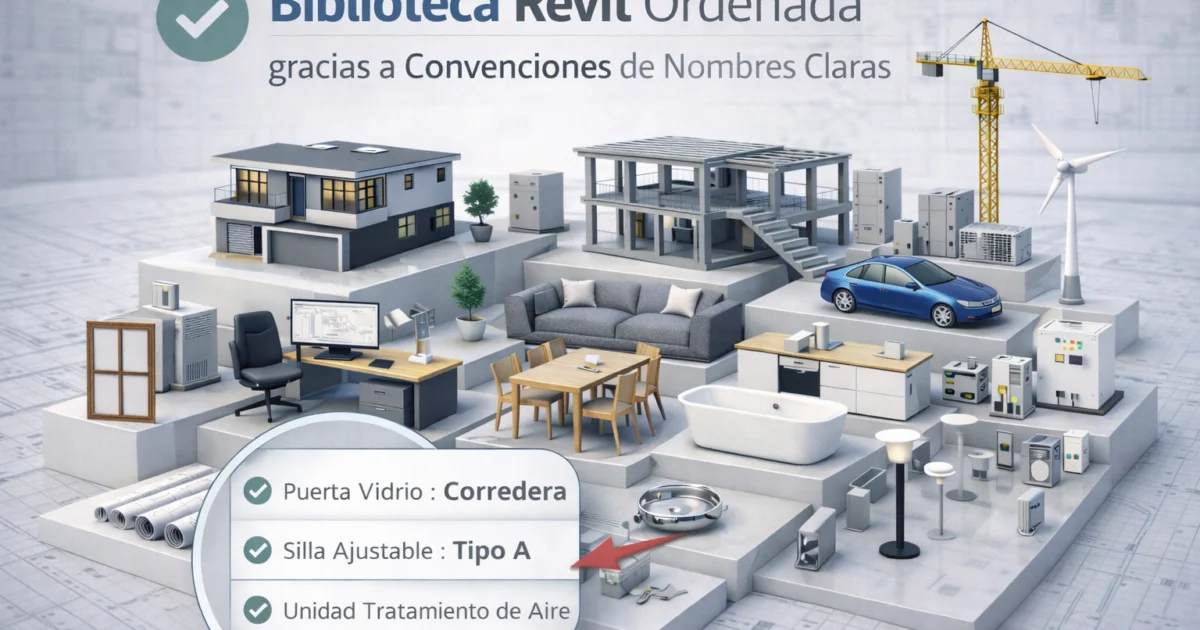 Convenciones de nombres para familias Revit: guía práctica Nombres familias revit - Convenciones de nombres para familias - Nombres