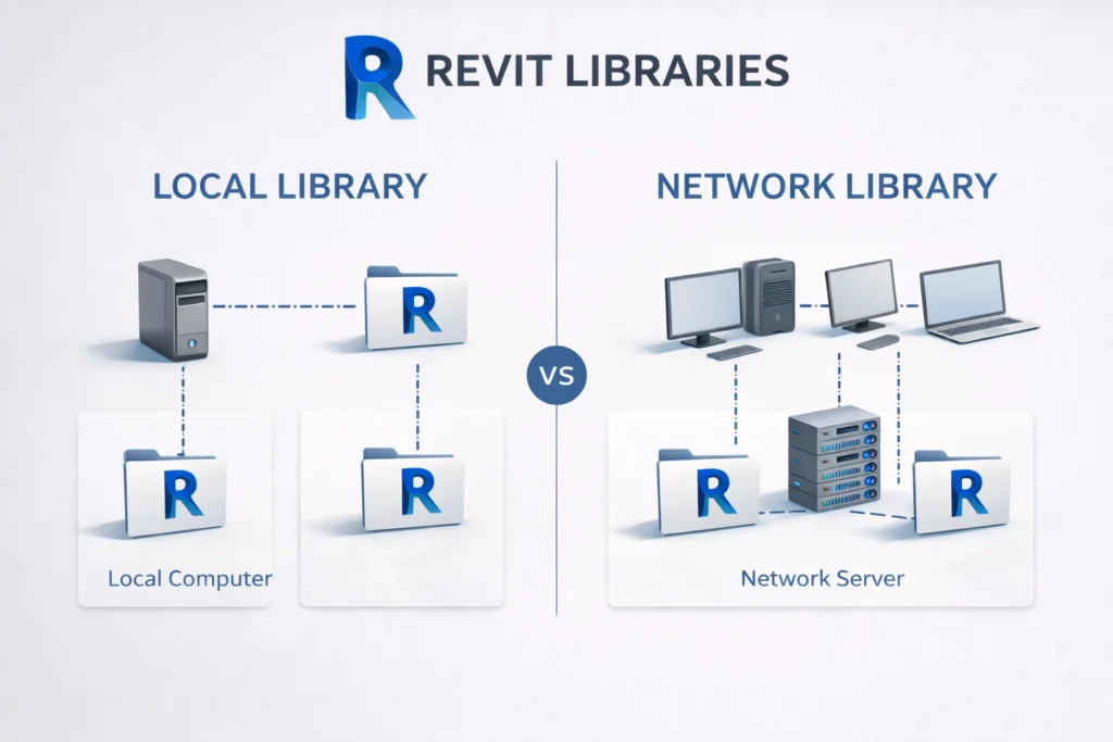 Biblioteca revit en red - Bibliotecas Revit locales vs en - Biblioteca