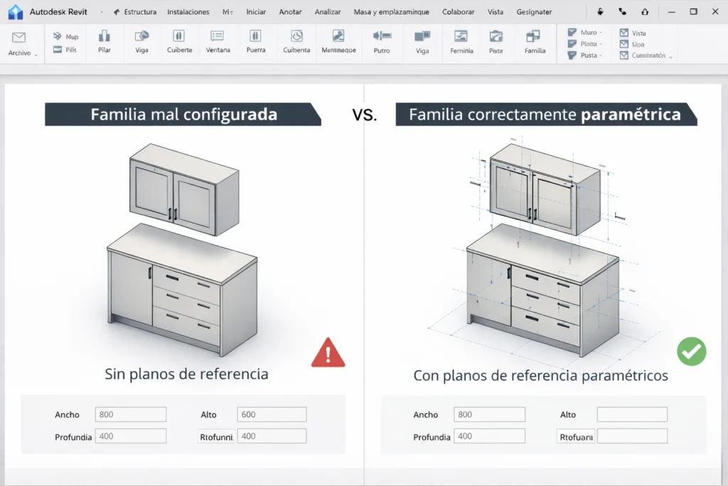 Errores familias revit - Errores comunes en familias Revit - Familias