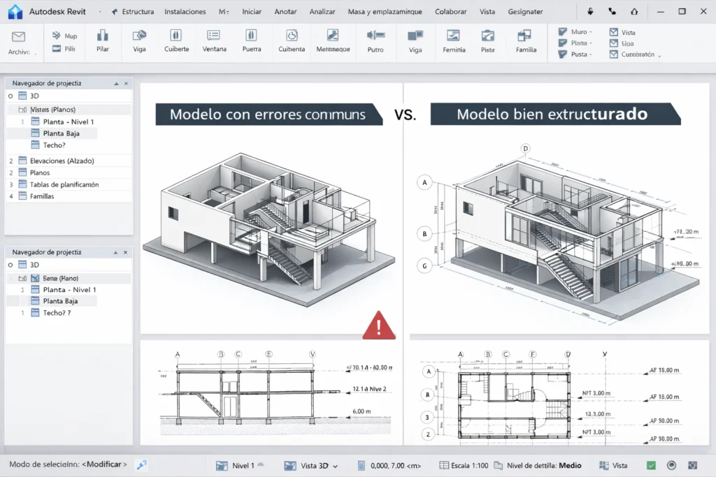 Vistas de trabajo en revit - Diferencia entre vistas de trabajo - Vistas
