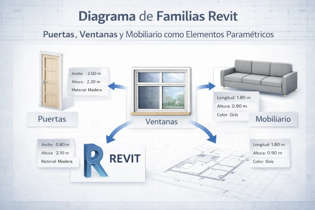 Familias revit - Qué son las familias Revit y cómo funcionan - Familias
