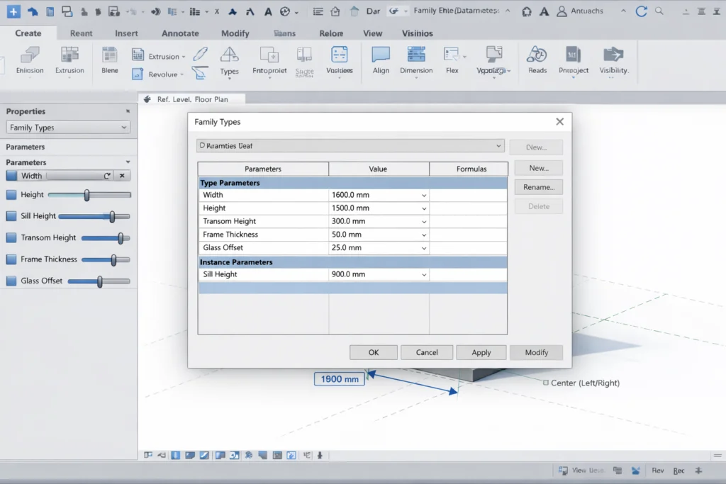 Parámetros familias revit - Parámetros en familias Revit explicados - Parámetros