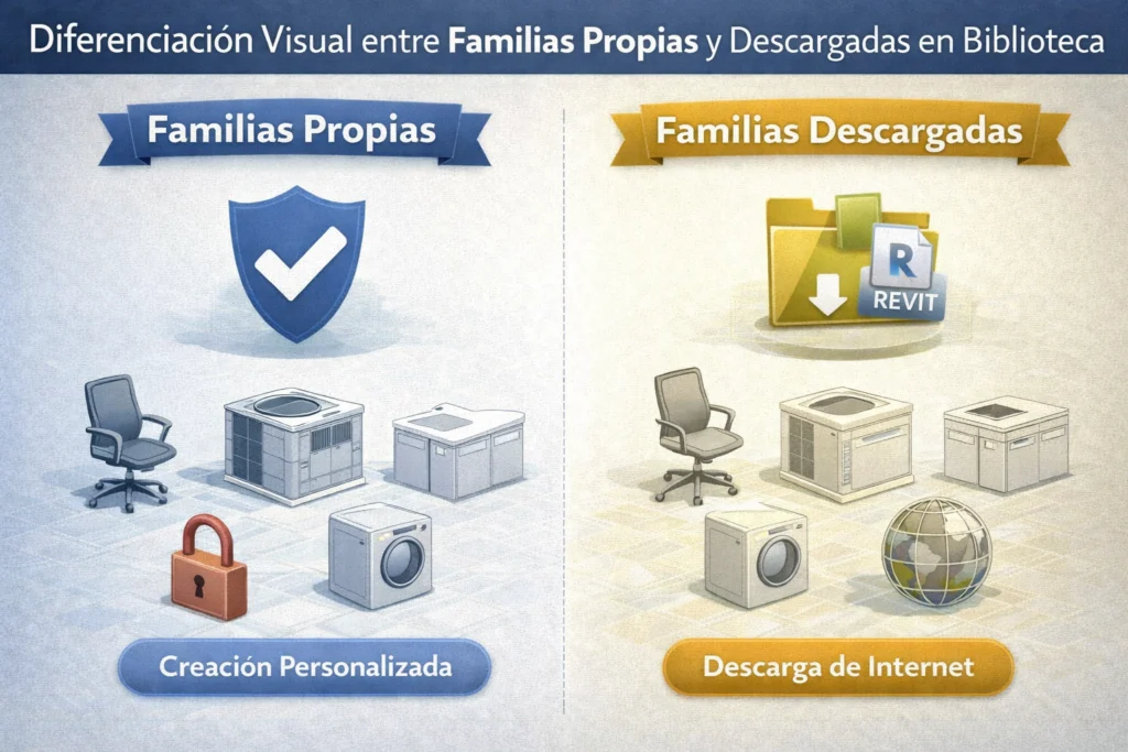 Biblioteca revit - Errores comunes al gestionar bibliotecas - Familias