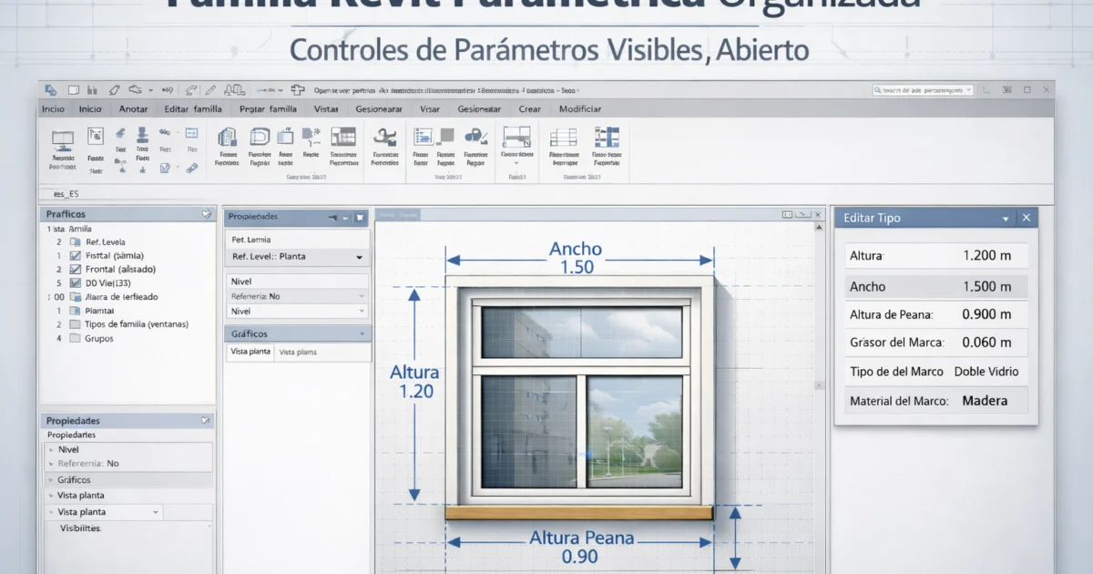 Parámetros en familias Revit: qué son y cómo usarlos correctamente Parámetros familias revit - Parámetros en familias Revit explicados - Parámetros