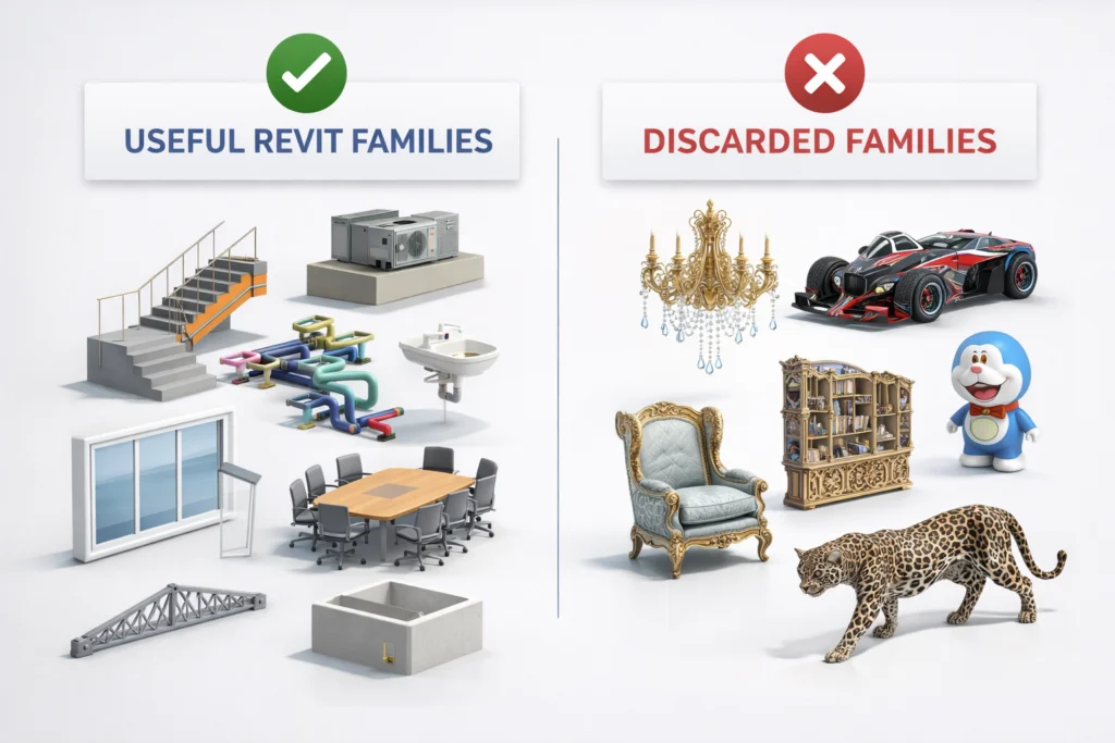 Guardar familias revit - Qué familias Revit conviene guardar - Familias