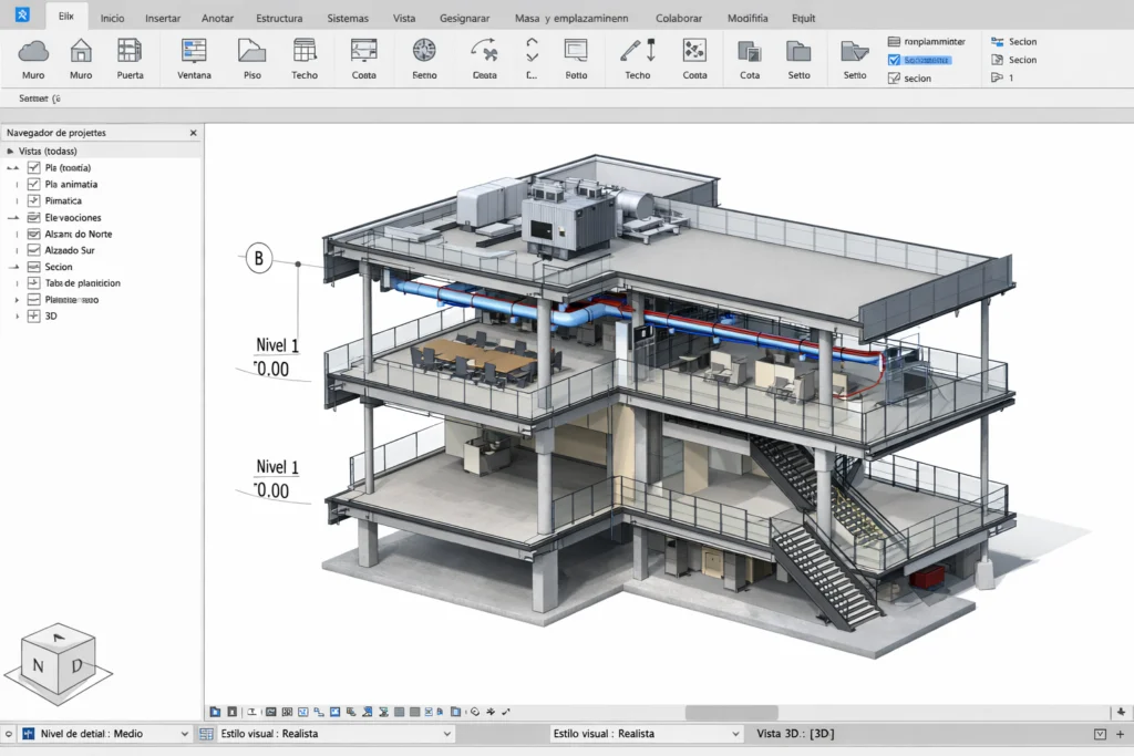 Vistas de trabajo en revit - Cómo diferenciar vistas de trabajo - Vistas
