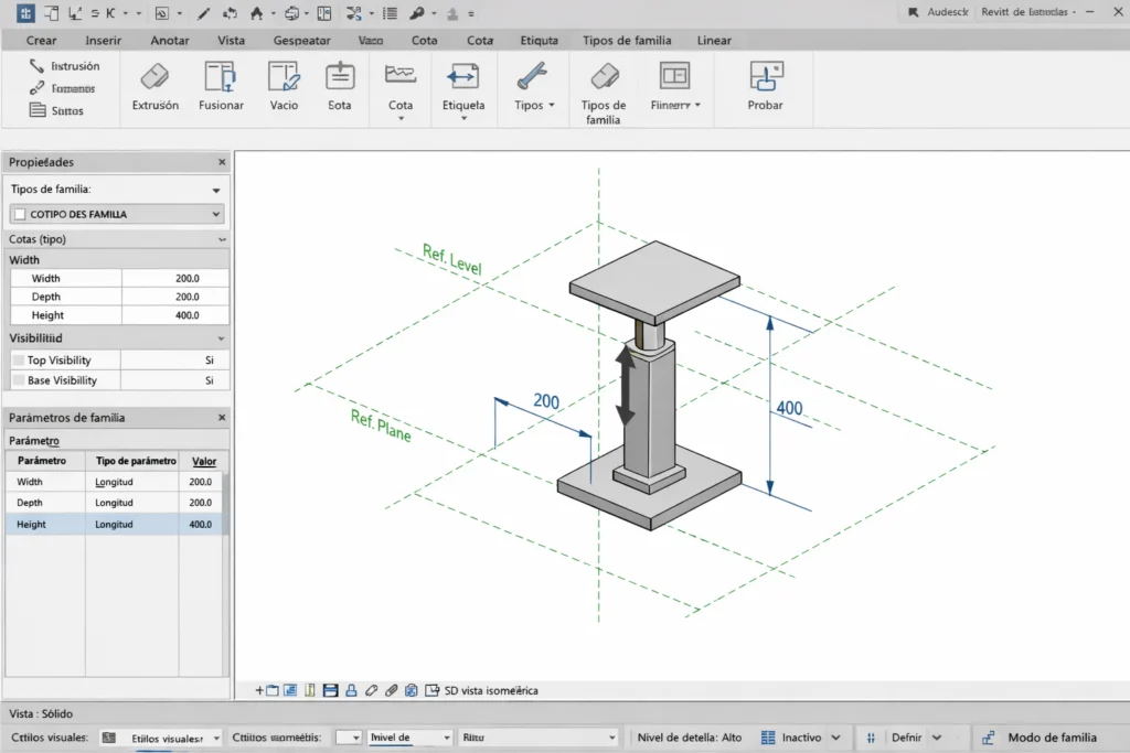 Crear familia revit - Cómo crear una familia Revit - Familia