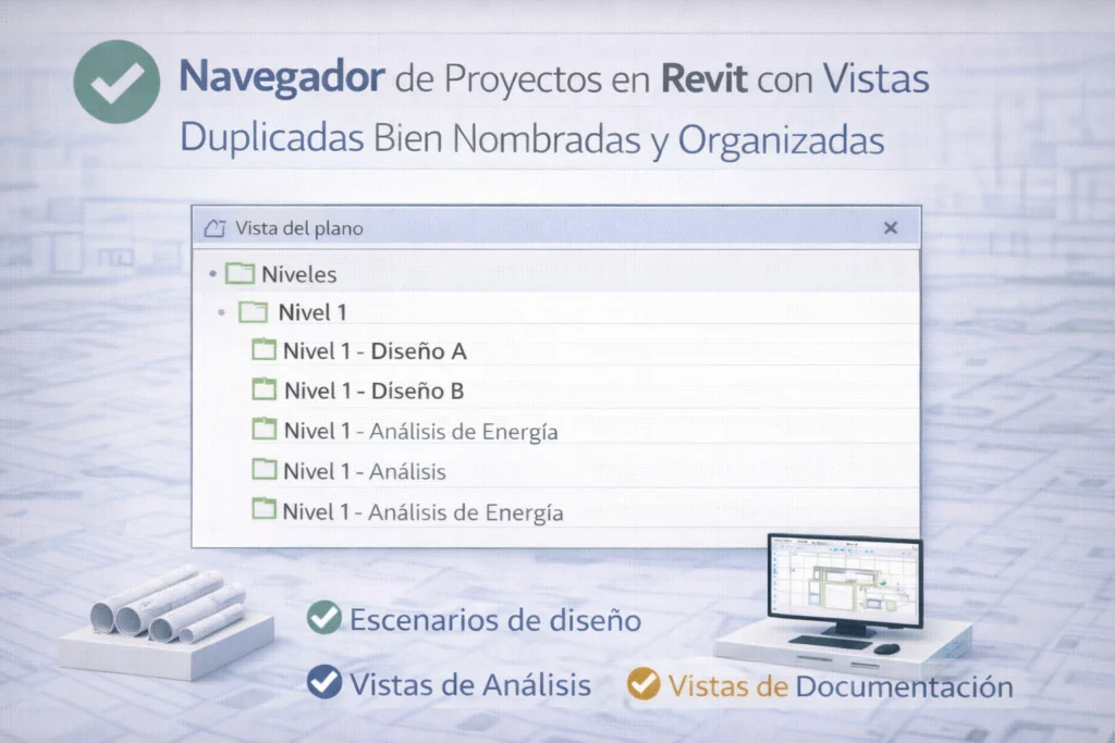 Duplicar vistas en revit - Cómo duplicar vistas en Revit correctamente y evitar errores en planos