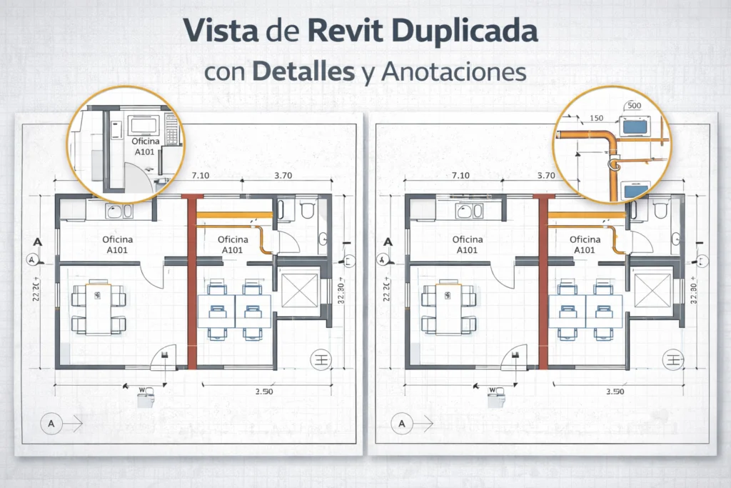 Duplicar vistas en revit - Cómo duplicar vistas en Revit correctamente y evitar errores en planos