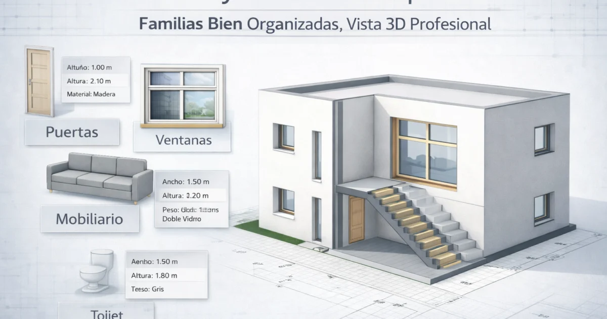 Familias en Revit: qué son y por qué son la base del modelado BIM Familias revit - Qué son las familias Revit y cómo funcionan - Familias