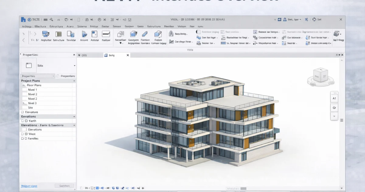 Interfaz de Revit explicada para principiantes Interfaz revit - Interfaz de Revit explicada para - Revit