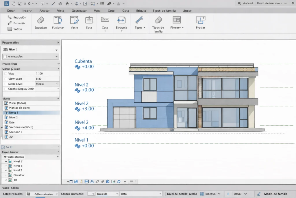 Niveles y rejillas revit - Cómo organizar niveles y rejillas - Niveles