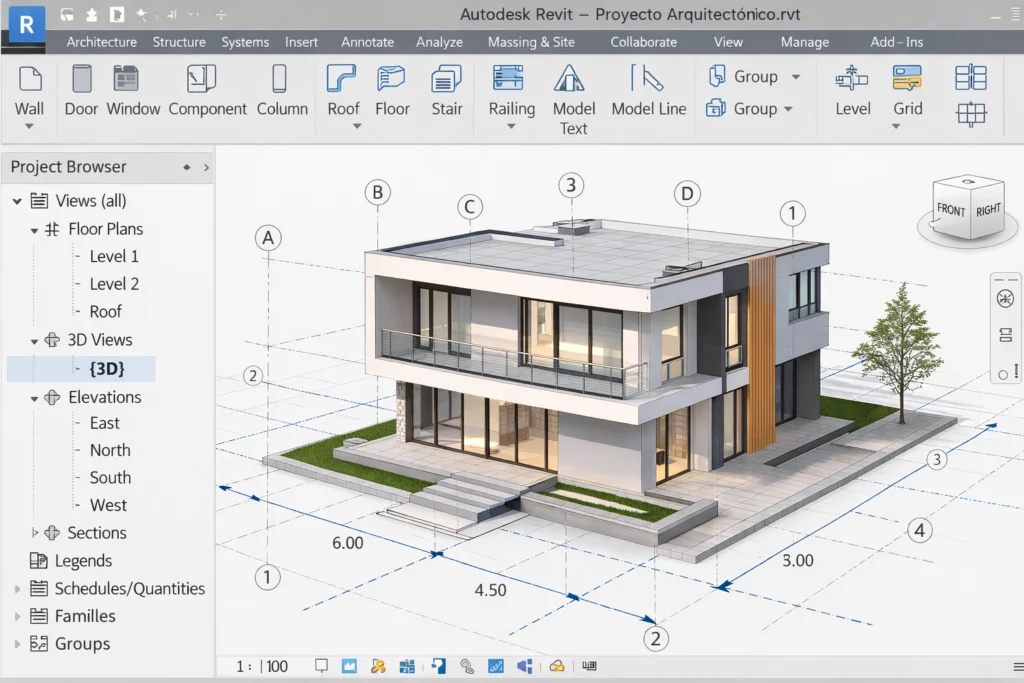 Niveles y rejillas revit - Cómo organizar niveles y rejillas - Niveles