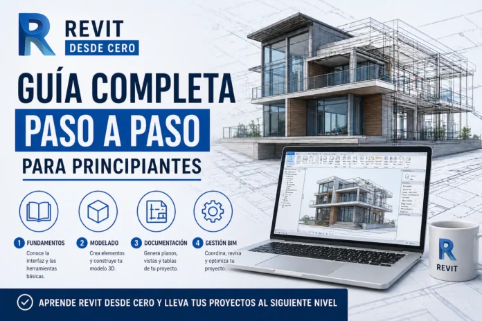 guía completa de Revit desde cero para principiantes con modelado BIM paso a paso